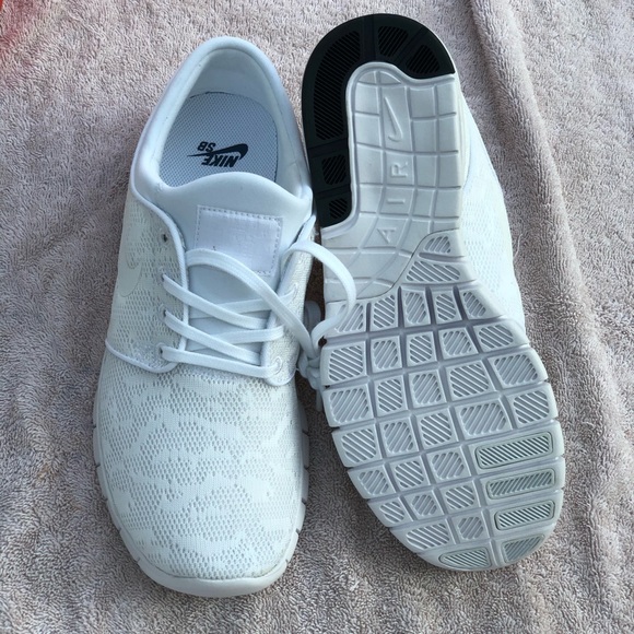 Nike SB Stefan Janoski Max Triple White 631303 114 - Picture 5 of 6